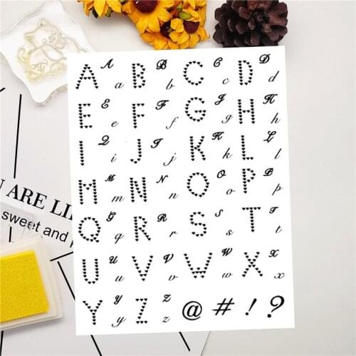 14x18CM Love 26 letters Transparent Seal Clear Stamps Silicone Seal Roller Stamps DIY Scrapbook Album / Card Production