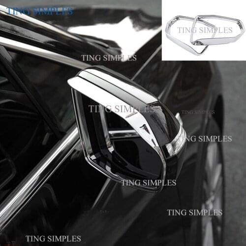 2pcs For Cadillac XT4 2018 2019 2020 ABS Chrome Rearview Side Mirror Rain Eyebrow Cover Trim Car Styling Accessories
