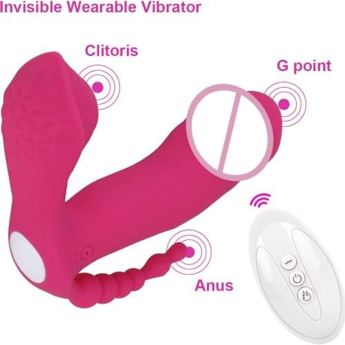 3 In 1 Sucking Vibrator Erotic Toys Wearable Dildo Vibrator Sex Toys for Women Anal Vagina Clitoris Stimulator Multifunction