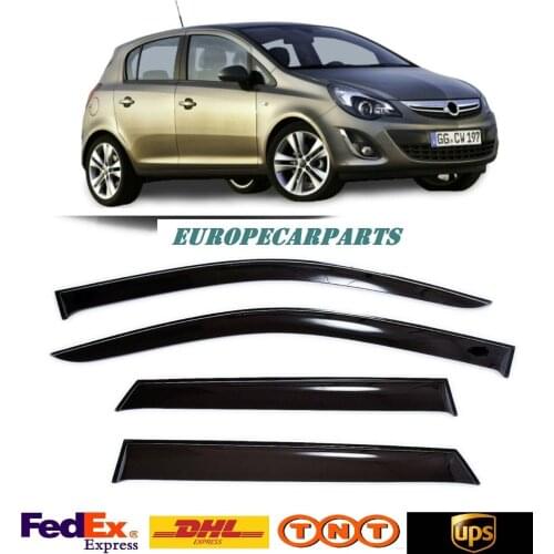For Opel Corsa D 2006-2014 Side Window Visors Sun Rain Guard Vent Deflectors 4 pieces