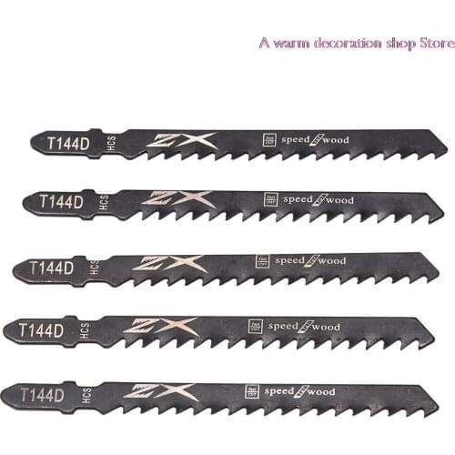 5PCST144D T-Shank Jig Saw Blades Thick Teeth Woodworking Reciprocating Saw Blade For 4-50 mm Cardboard Fiberboard