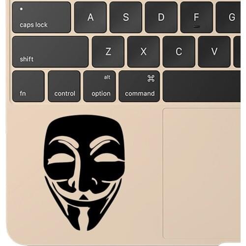 Anonymous Guy Mask Laptop Sticker for Macbook Decal Pro Air Retina 11 12 13 15 16" Mac Book Skin Notebook Trackpad Sticker Decor