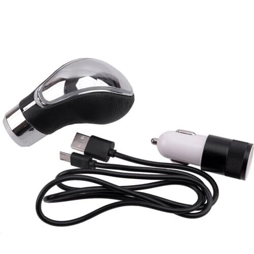 Car 3pcs/Set Touch Activated Sensor Control Red LED Light USB Charge Gear Shift Knob Handle for Less Than 12mm Screw Stick