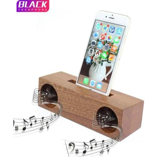 Innovative Bamboo Mobile Phone Sound Amplifier Stand Holder Cell Phone Stand With Sound Amplifier