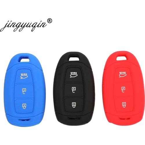 Jingyuqin 30pcs Silicone Car Key Case Cover For Hyundai i30 Ix35 Solaris Azera Elantra Grandeur Ig Accent Santa Fe Verna 2017