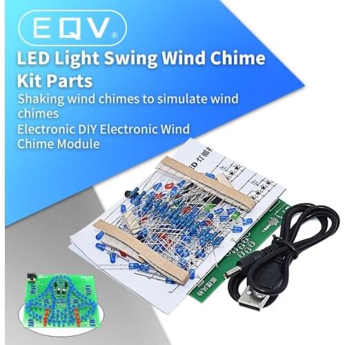 Laboratory Swing bells Wobbly Windbell Fun Electronic DIY Kit Wring 95 LEDs Wind bell 5V 9V