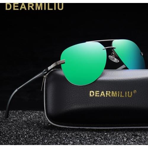 DEARMILIU 2019 Alloy Frame Classic Driver Men Sunglasses Polarized Coating Mirror Eyewear aviation Sun Glasses For Women A143