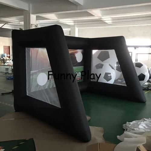 Inflatable football rugby goal court for sale rugby ball goal game inflatable shootout game red portable football goal