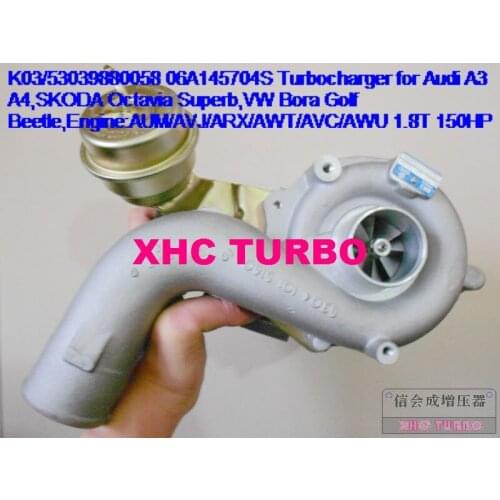 NEW K03 53039700058 Turbocharger for AUDI A3 A4,SKODA Octavia Superb,VW Bora Golf GTI Beetle,AUM/AVJ 1.8T 150HP
