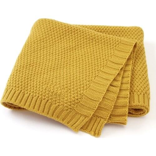 Solid color knit cuddle blanket baby cover kindergarten nap blanket baby cover blanket