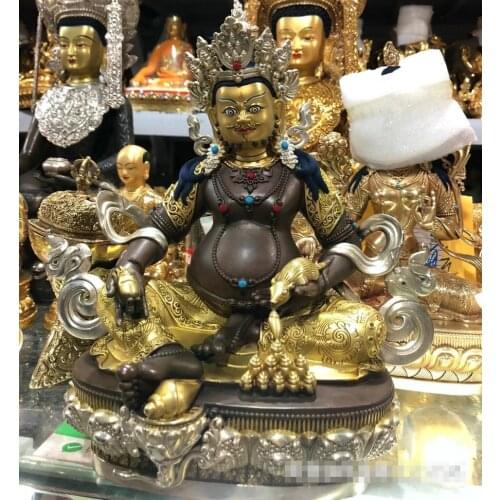 Wholesale Buddhist supplies high grade Jambhala Yellow fortune god Buddha statue thriving business Money Good luck 30cm large