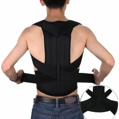 Adjustable Medical Bone Back Posture Corrector Brace Lumbar Shoulder Support Belt Orthopedic Posture Men Women Black Gray Corset