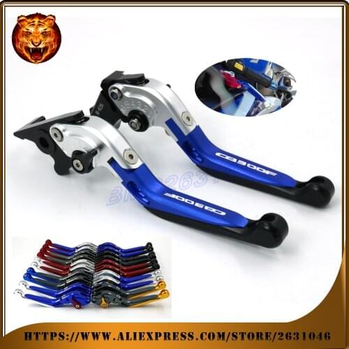 Adjustable Folding Extendable Brake Clutch Lever For HONDA CB300F CB 300F 2015 WITH LOGO Motorcycle 2016 Racing red blue black