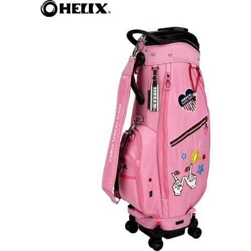 HELIX Easy Carry Women Cute Girl Retractable With Wheels Golf Bag