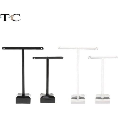 2Pcs Jewelry Display Rack t Shape Stand Show Charms Universal Professional Showcase Boutique Set Earrings Shelf