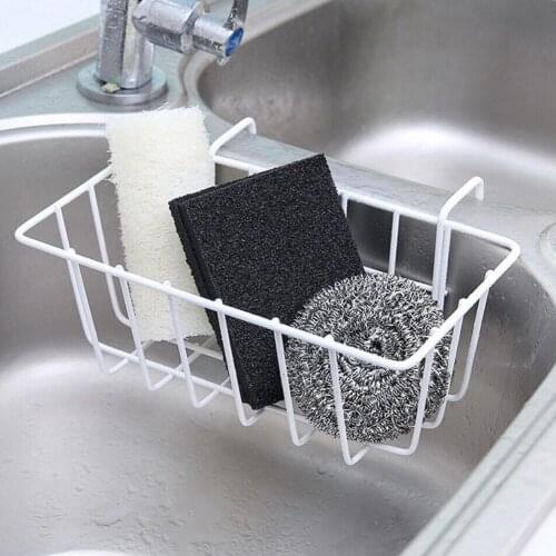 Iron Kitchen Rack Rag Drain Rack Household Non-marking Detergent Storage Basket Rack Sink W7T6 Sponge D7H4
