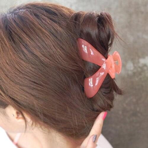 1pc Hair Claw Clips Crab For Women Girls Plastic Large Ponytail Clamp Pure Color Hairpin Claws Clamp Headwear Hair Accessories