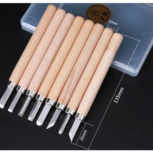 12pcs/lot Professional Wood Carving Chisel Knife Hand Tool Set For Basic Detailed Carving Woodworkers DIY Woodcut Knife