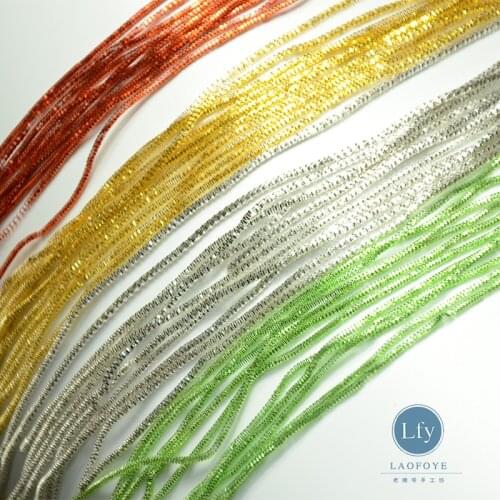 2019 New Arrival Hot Sale Solid Indian Silk Embroidery Line Imported Wire 1.4 Mm Square Method Of Sequins 20 Color Into The