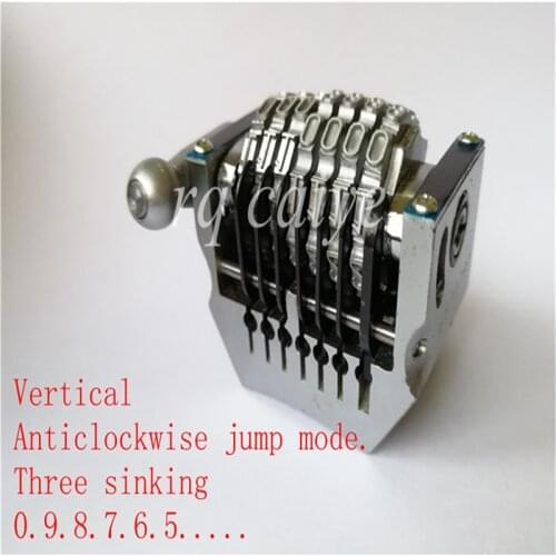 3 sinking GTO 7-digits numbering machine vertical , jump moth 0987654......sides 22.3