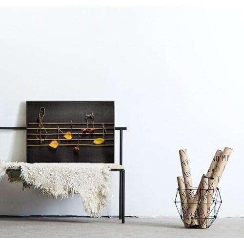 Abstract Canvas Painting Musical Notes And Leaves Picture Home Wall Art Posters For Living Room Decoration No Frame