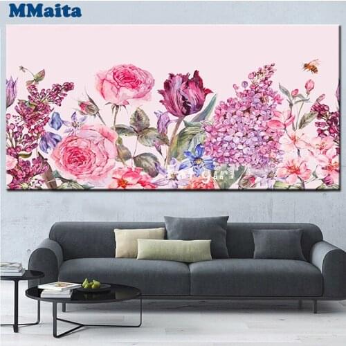 Pink Peony Custom Photo 5D Diy Diamond Painting Mosaic Full Square Drill Diamond Embroidery Flower Home Decor Gift Large GG5561