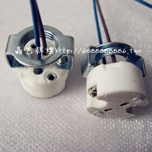 5pcs 20, 50, 90cm White Ceramic Halogen LED Lamp Light Bulb MR16 G4 mr11 g5.3 g6.35 Socket holder Base