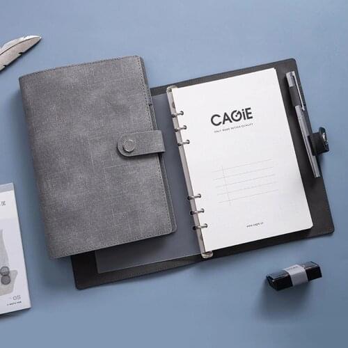 A5 Binder Notebook and Journal Spiral Diary Notepad Business Agenda Planner Organzier Soft Leather Note Book Office SketchbooK