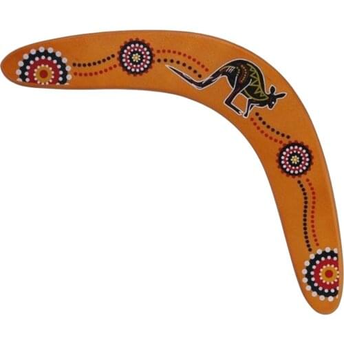 Wooden Kangaroo Throwback V Shaped Boomerang Flying Disc Throw Catch Outdoor Sports Game Toys