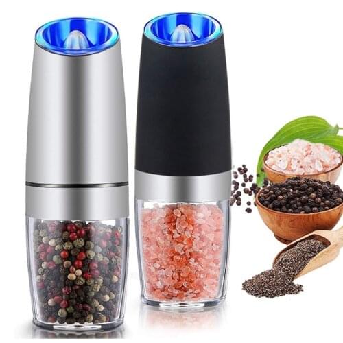 Electric Grinder Salt and Pepper Mill Automatic Gravity induction Porcelain Grind Core for Cooking BBQ Kitchen Spice Abrade Tool