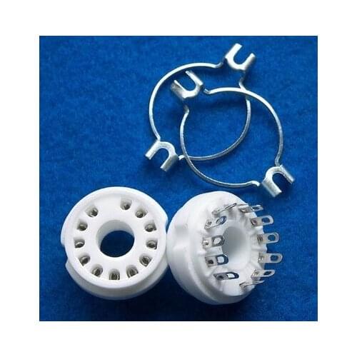 Ceramic 12-Pin Tube Socket Base for 9MN8/8AC9/50CA10 Radio 10pcs