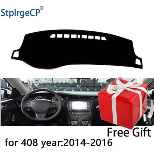 For Peugeot 408 2014-2017 dashboard mat Protective pad Shade Cushion Pad interior sticker car styling accessories