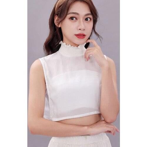 Linbaiway Vintage Stand Fake Collar Detachable Choker Necklace Shirt False Collar Lapel Blouse Shirt Sweater Clothes Accessories