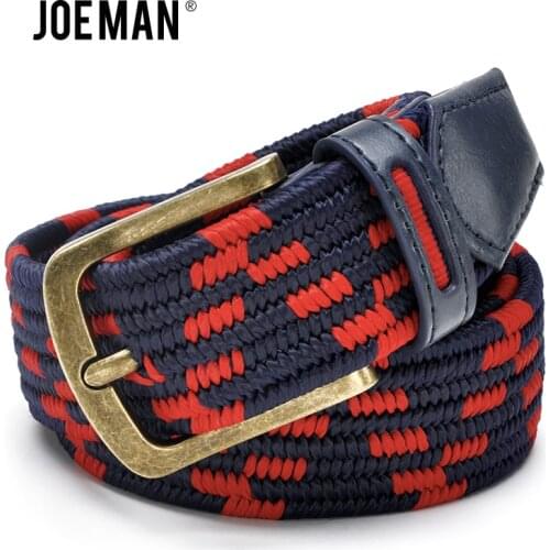 Fashion Elastic Casual Belt Waistband Braided Style With Antique Brass And Antique Silver Buckle Stretch Belt