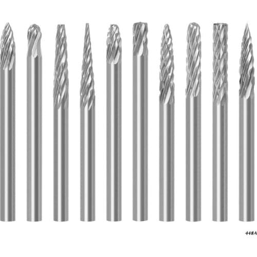 Metal Drawing Tungsten Carbide Milling Cutter Rotary Tool 10 Pcs Abrasive Tools 3x3mm Wood Metal Stones Carving