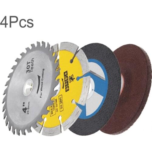 4pcs/set Angle Grinder Cutting Suit with Metal Cutting Blades for Cutting / Grinding / Polishing Angle Grinder Polishing Suit