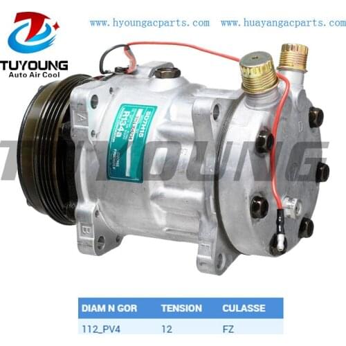 SD7H15 auto ac air compressor for Valtra 112MM 4pk 12V