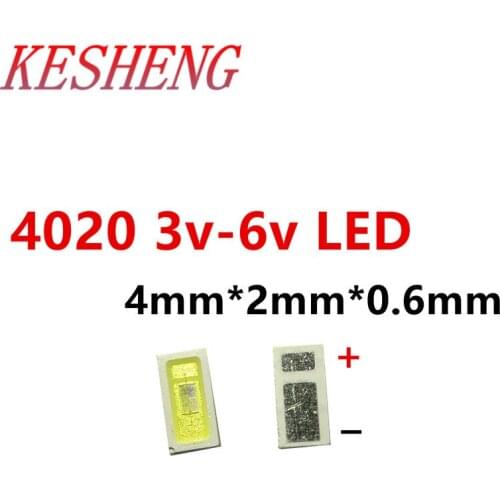 LED Backlight 0.5W 3V 6V 4020 48LM Cool white LCD Backlight for TV TV Application 4020C-W3C4 EVERLIGHT 1000PCS