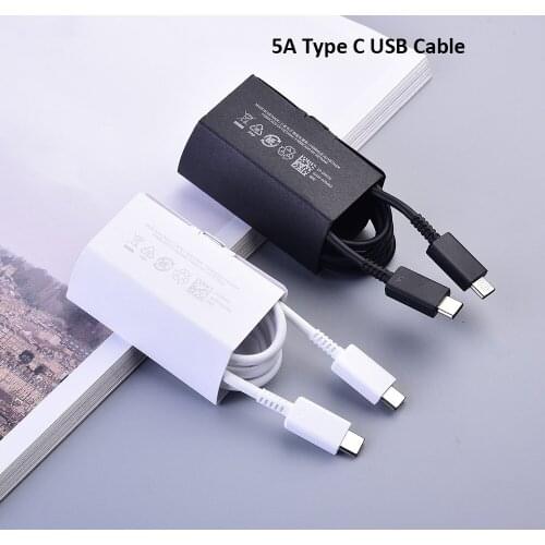 Original Samsung Note 10 Pro Type C USB Cable 5A Quick Fast Charge Data Cord For Galaxy Note 10+ S20 Ultra A8S A9S A70 A80 A90