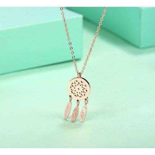 Spring Classic Ethnic Style Necklace for Women and Girls Stainless Steel Electroplating Chain Necklace as Gift