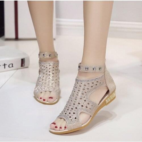 2021 Woman Sandals Summer Woman Platform Shoes Low Heel Wedges Woman Party Shoes Gladiator Sandals