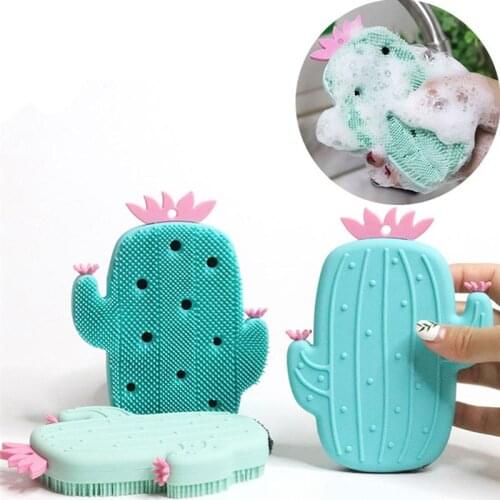 1pc Cactus Shower Brush Creative Bathing Scrubber Body Exfoliator Back Massage Tool for Men Women