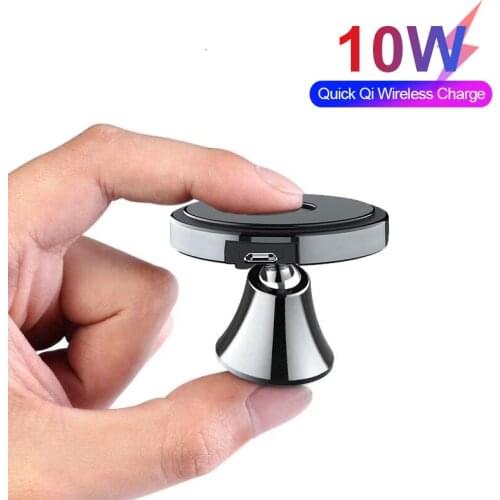 10W Qi Fast Wireless Charger In Car Luminous For iPhone Fast Wireless Charging Stand Car Phone Holder for Samsung Galaxy S10 S20