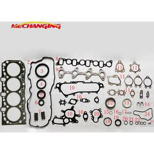 1KDFTV 1KD-FTV For TOYOTA LAND CRUISER 90 3.0 D-4D Engine Rebuilding Kits Engine SHIM Full Set Engine Gasket 04111-30050