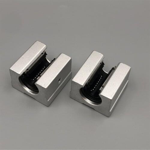 2pcs/Lot SBR16UU 16mm Open Linear Motion Ball Bearing SBR16 Slide Block Bushing for 3D Printer CNC Router Parts