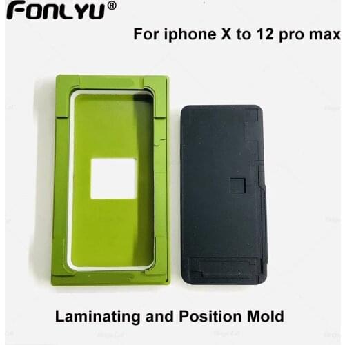 2 in 1 Universal Laminating And Position Mold For iPhone 11 12 pro max OCA Glass LCD Screen Alignment Mould Location Rubber Mat
