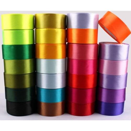 25 Yards 4cm Silk Satin Ribbon Polyester DIY Bow Craft Decor Wedding Christmas Party Decoration Gift Packing