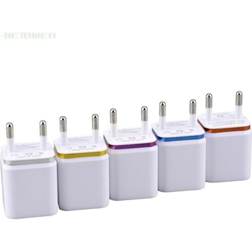 300pcs/lot Universal 2 Ports USB Mobile Phone Charger Wall Charger with US/EU Plug Travel Adapter for IPhone Samsung IPad