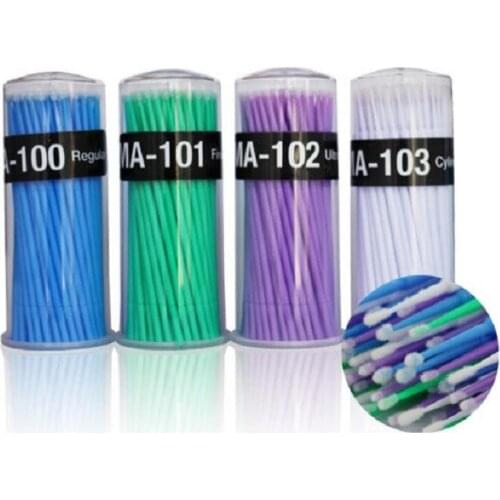 50X 100Pcs/Pack Hot Lint Disposable Makeup Brushes Individual Lash Removing Tools Swab Micro brushes Eyelash Extension Tool