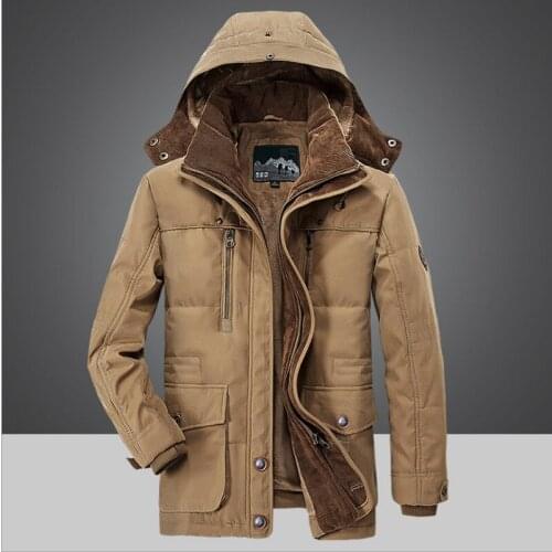 Brand Thickening Hooded Winter Parkas men Plus Size 5XL 6XL Military Warm Fleece With Fur Parka Men Winter Jacket Men